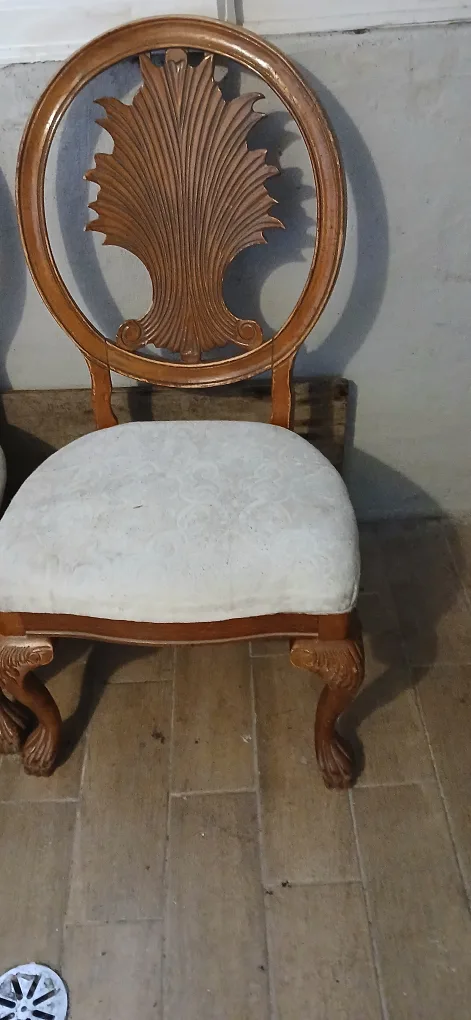 Vintage Wooden Accent Chair thumbnail