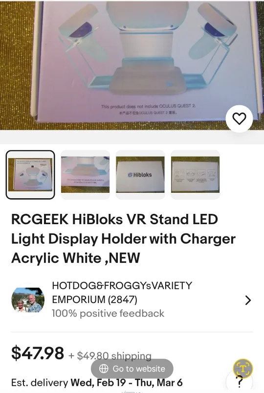 New HiBloks VR Stand LED Light Display Holder... image indicator(3)