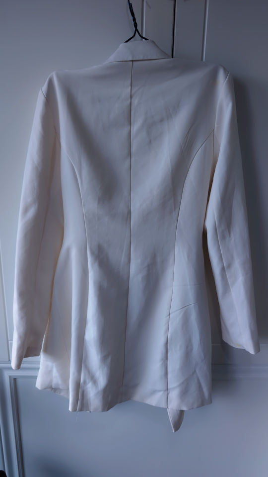 Cream Blazer with Belt - photo 2