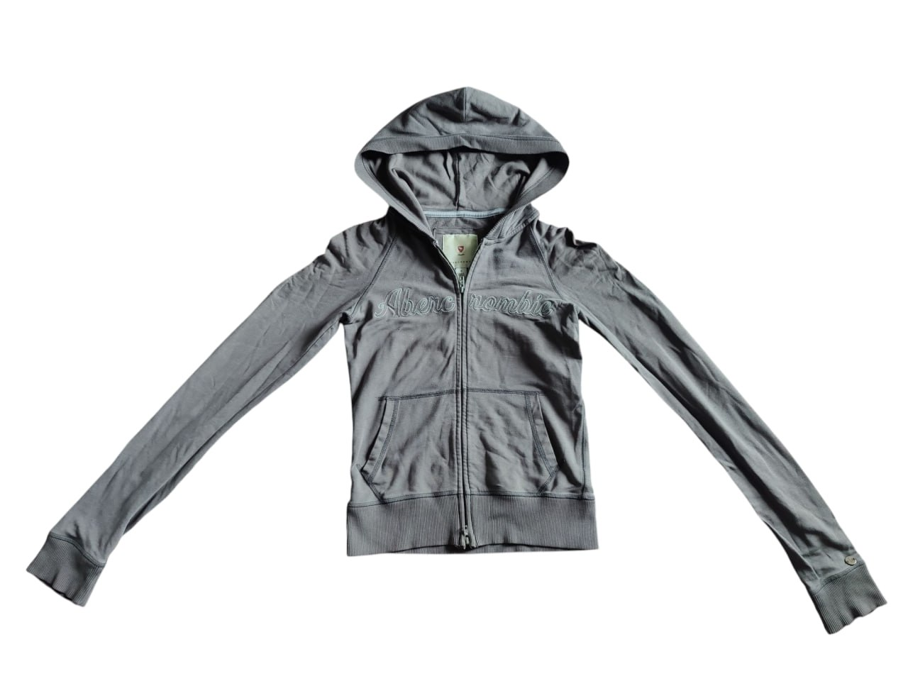 Women's Abercrombie Gray Zip Up Hoodie Sweater Size Small