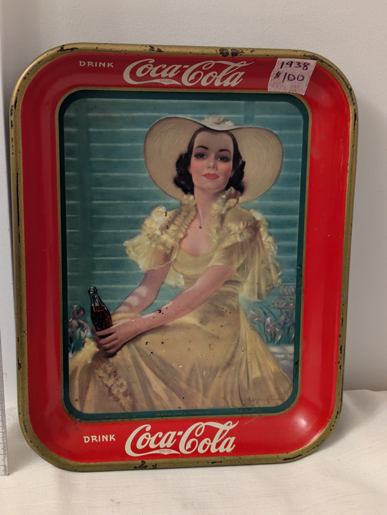 Vintage 1938 Coca Cola Serving Tray - Southern Bell - photo 2