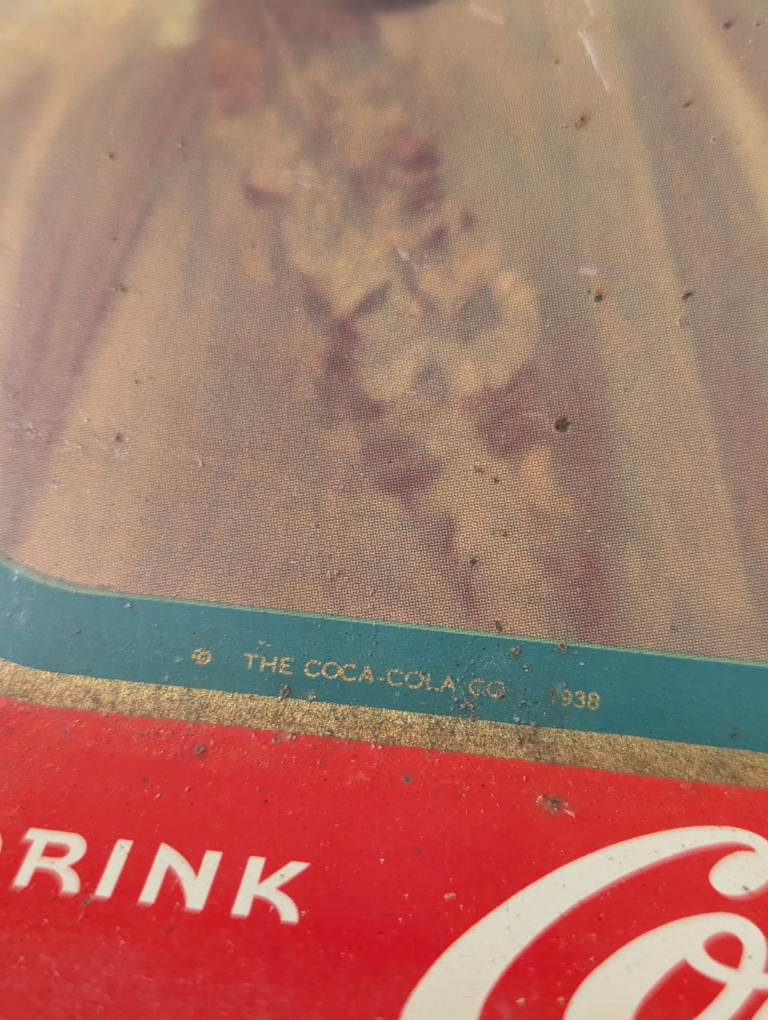 Vintage 1938 Coca Cola Serving Tray - Southern Bell - photo 5