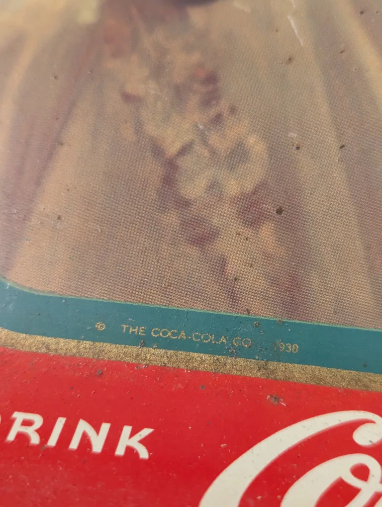 Vintage 1938 Coca Cola Serving Tray - Southern Bell image indicator(5)