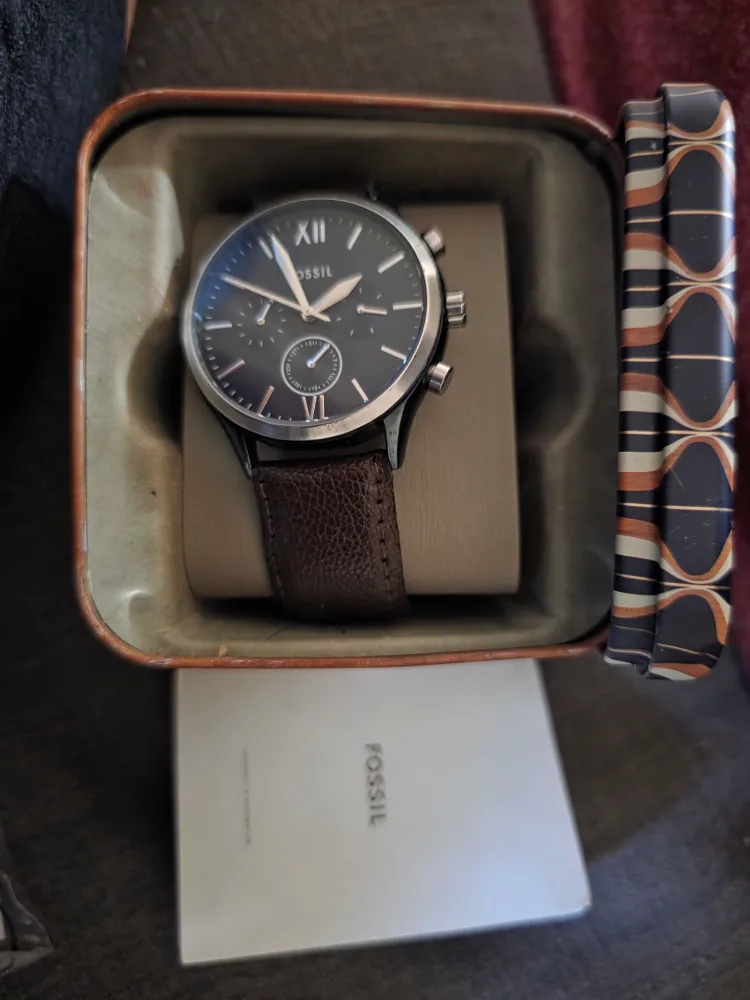 Fossil Fenmore Multifunction Brown Leather Watch thumbnail