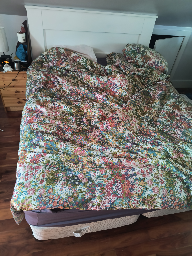 Queen bed, box spring, and frame - photo 2
