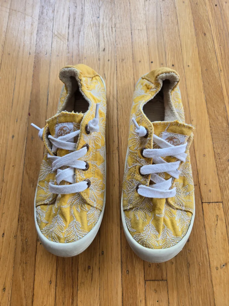 Roxy Bayshore Yellow Floral Shoes - Women's 6.5 thumbnail