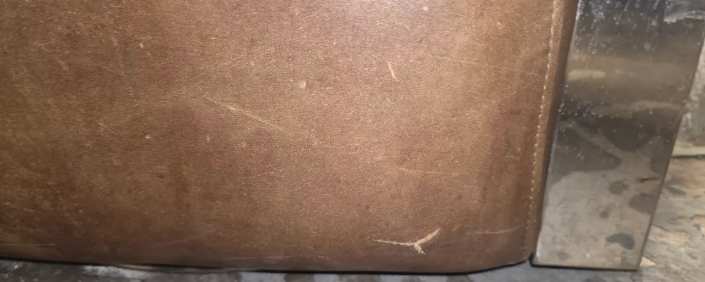 Aviator Brown Leather Chair with Metal Frame image indicator(4)