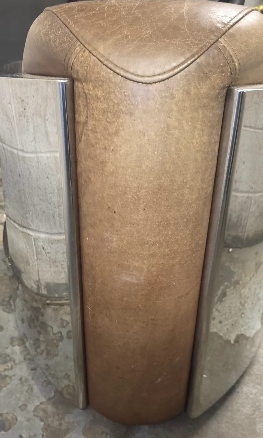 Aviator Brown Leather Chair with Metal Frame image indicator(5)