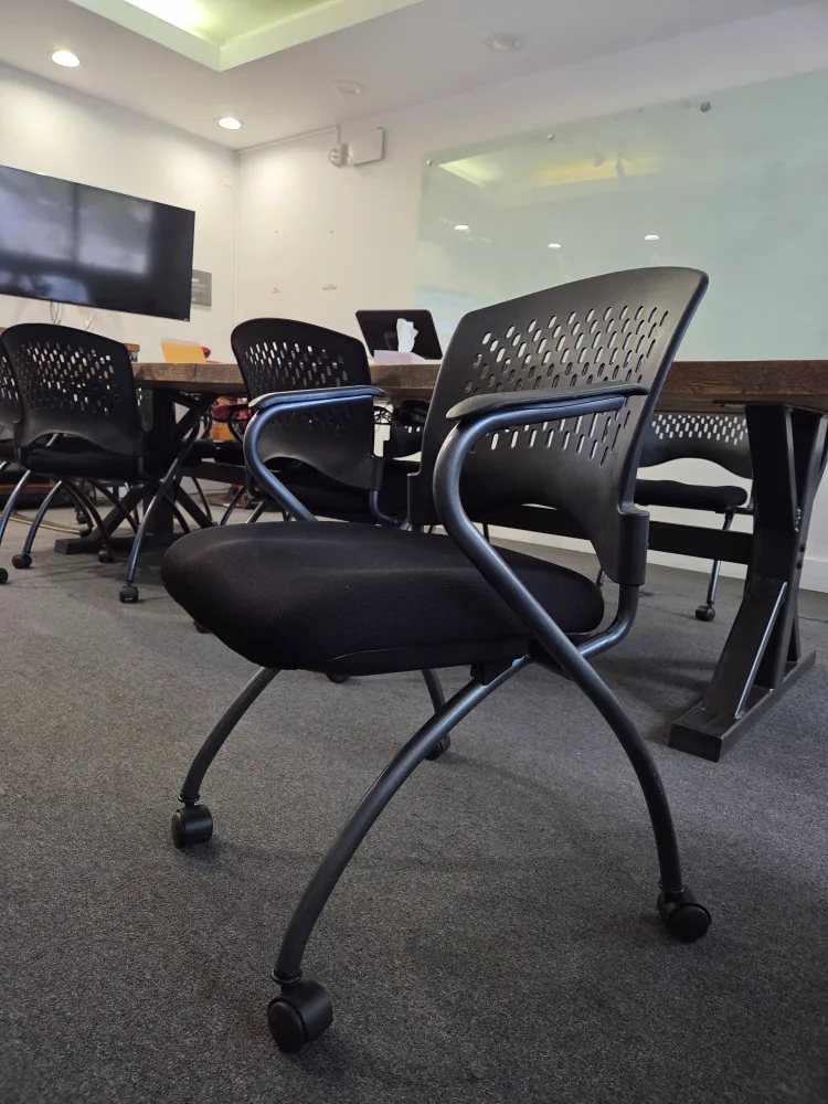 Black Rolling Office Chair thumbnail