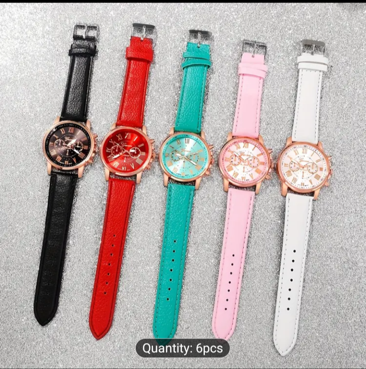 Assorted Colour Watches - 6pcs - photo 2