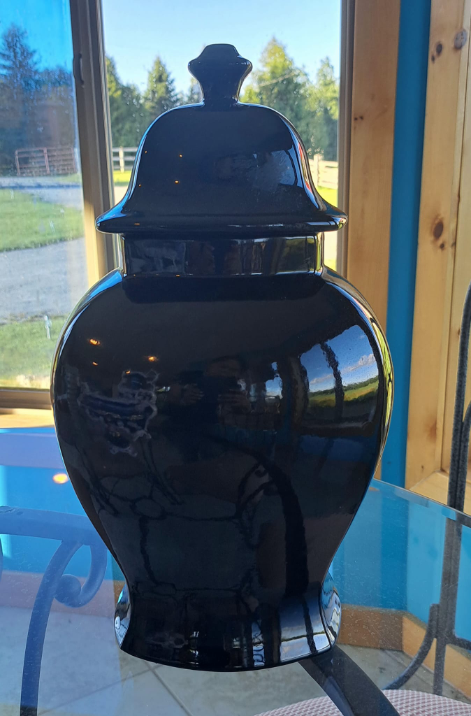 Black Ceramic Ginger Jar - photo 2