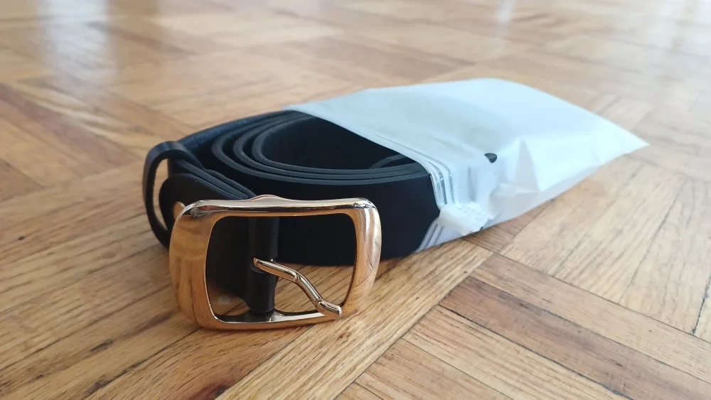 Black Belt with Gold Buckle