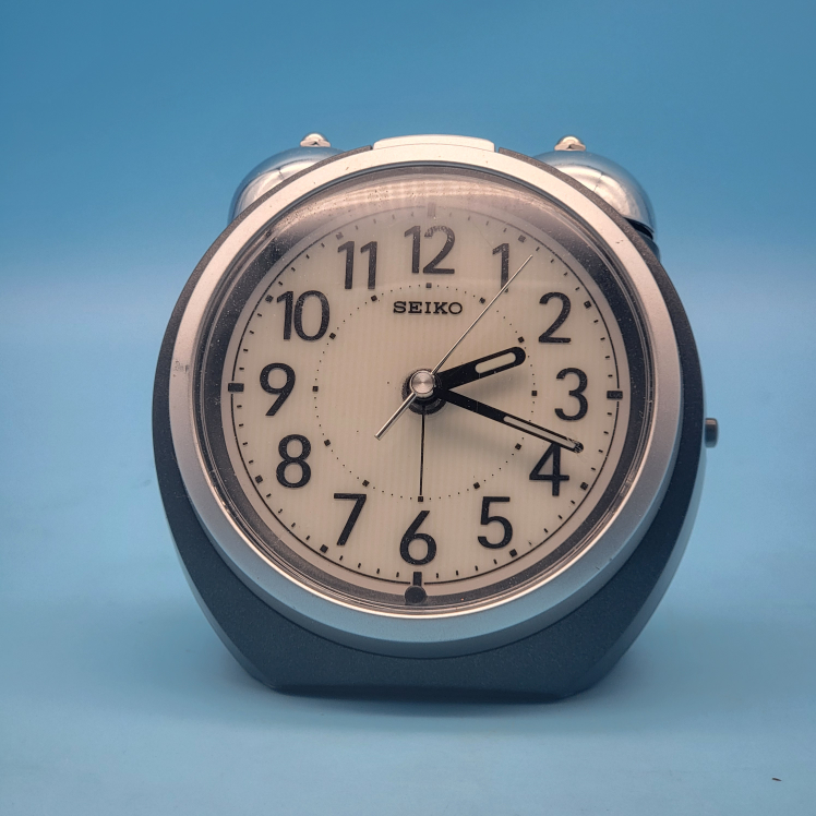 🥳VGC🤩 Seiko Vintage ALARM CLOCK Loud Twin Bell Quiet Sweep - photo 2