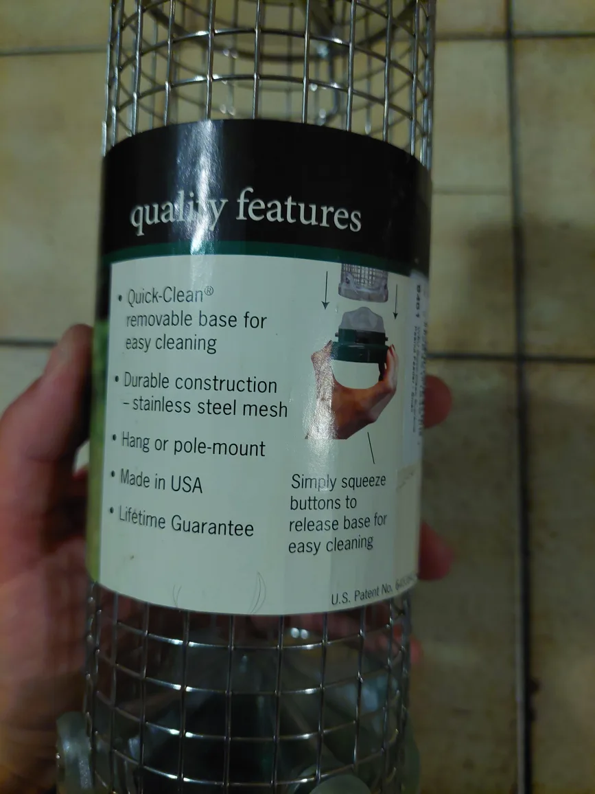 Wild Birds Unlimited 'QuickClean' Mesh Peanut Feeder (10.5 inch) image indicator(2)