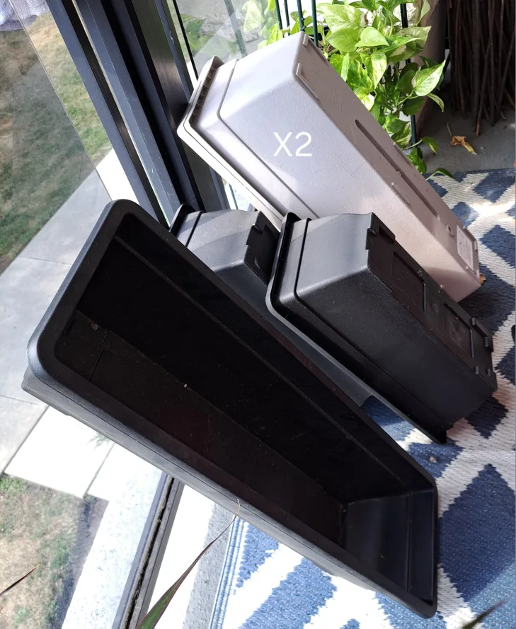 7 x Rectangular & Square Plant Pots - Grey/Black/White image indicator(2)