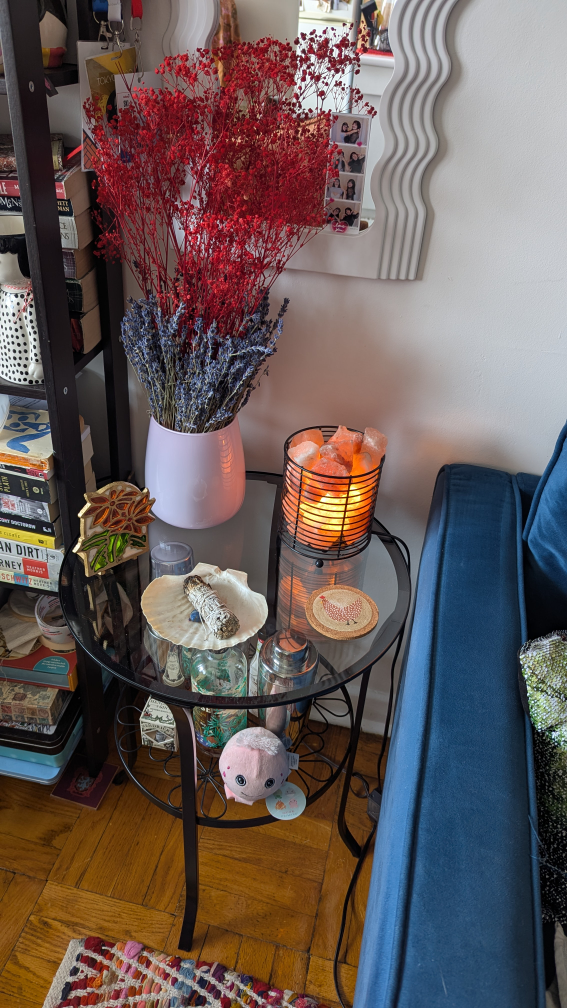 Round Glass Top Side Table - photo 4