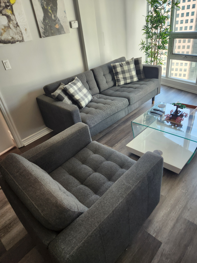IKEA Morabo Sofa & Armchair Set - Gunnared Dark Gray