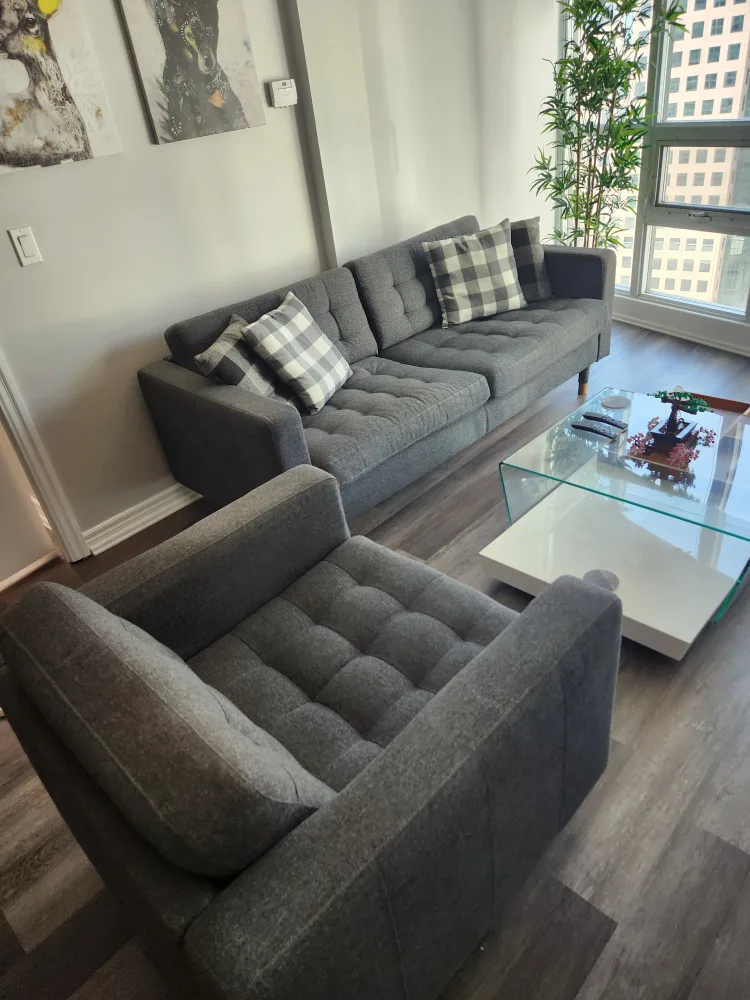 IKEA Morabo Sofa & Armchair Set - Gunnared Dark Gray thumbnail