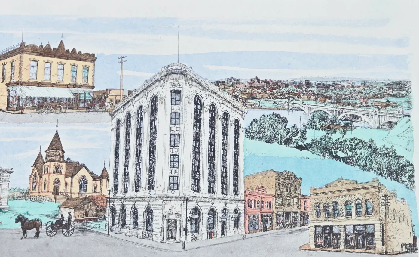 Calgary Hand Coloured Lithograph #5/100 thumbnail
