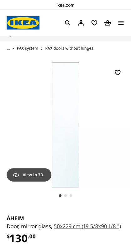 IKEA Äheim Mirror Door 50x229 cm - photo 5