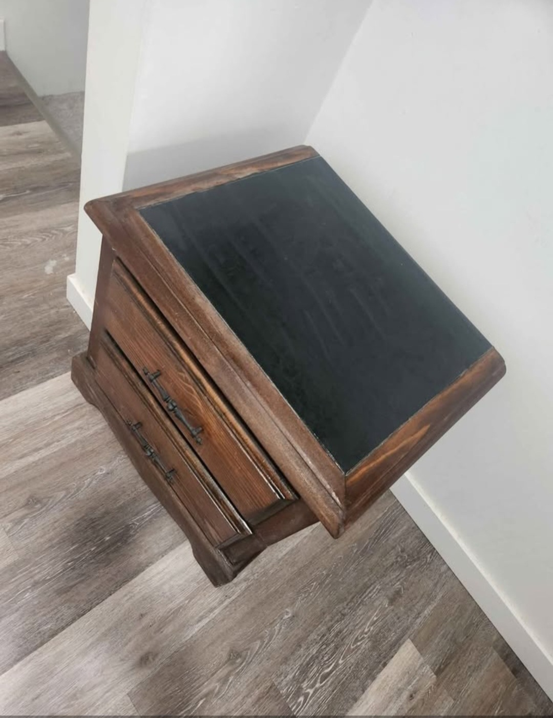 Wooden Side Table with Drawers