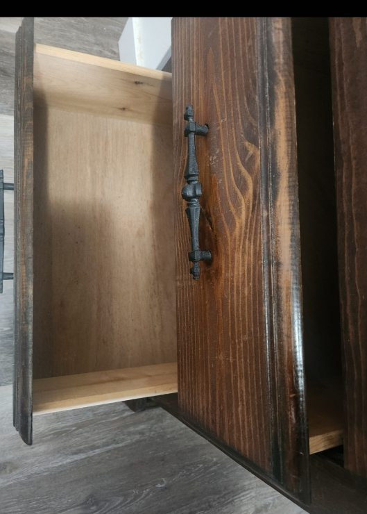 Wooden Side Table with Drawers - photo 3