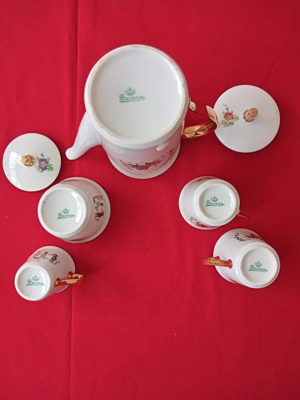 Vintage Italian Porcelain Coffee Set image indicator(6)