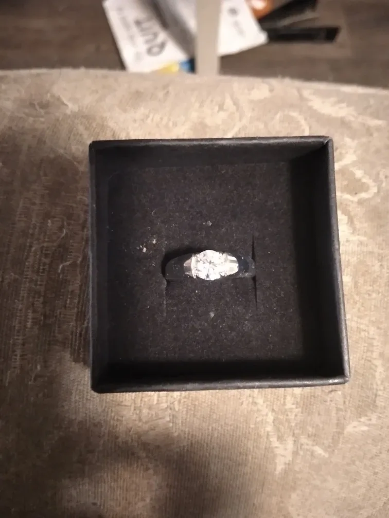 1 CT Moissanite Stone, 925 Sterling Silver setting thumbnail