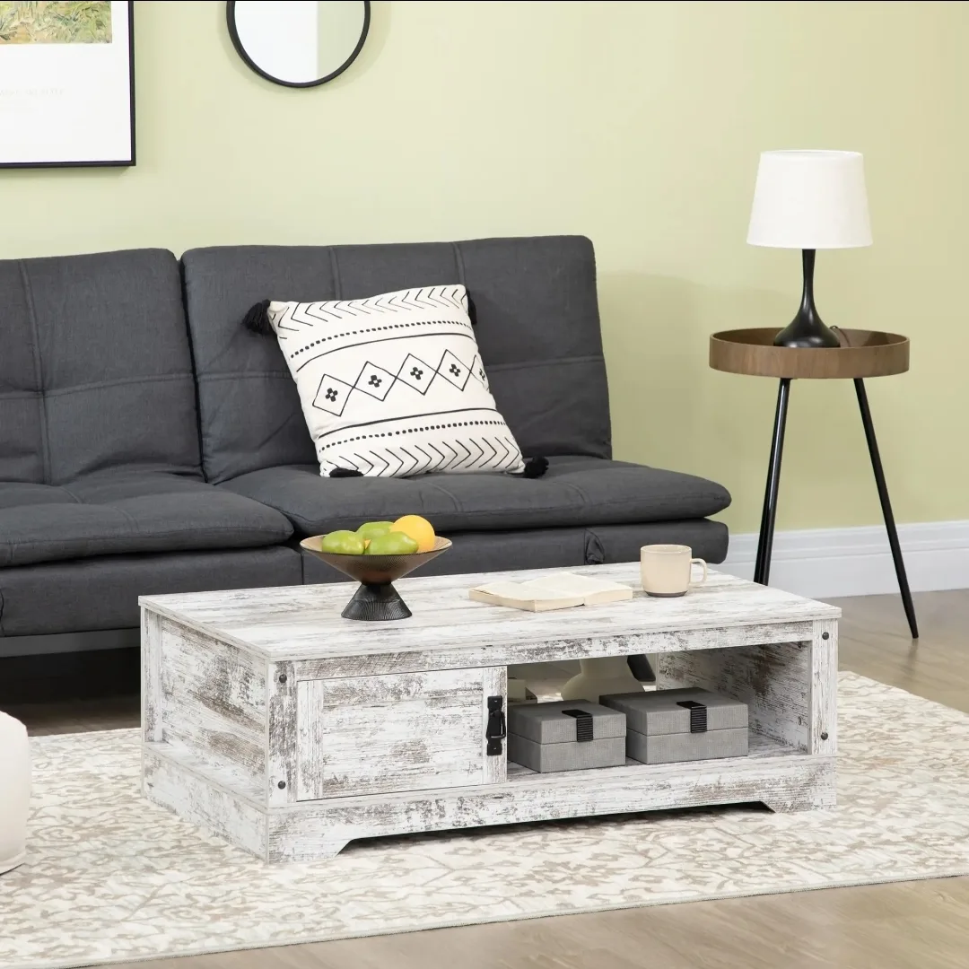 Rustic Brown Finish Coffee Table thumbnail