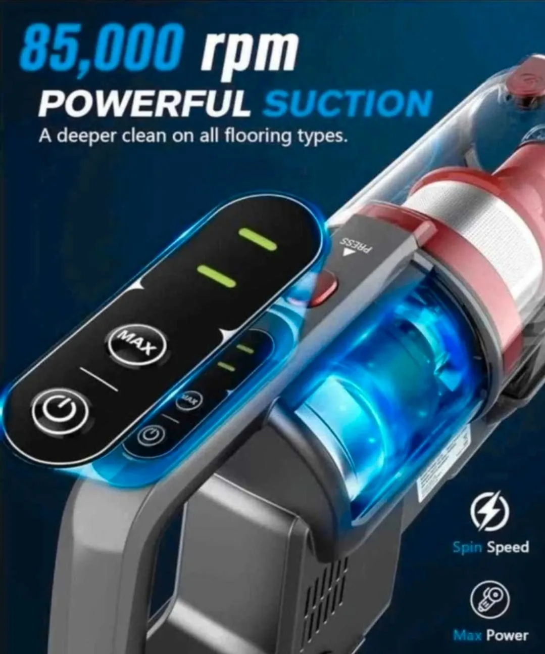 Cordless Vaccuum Cleaner image indicator(4)