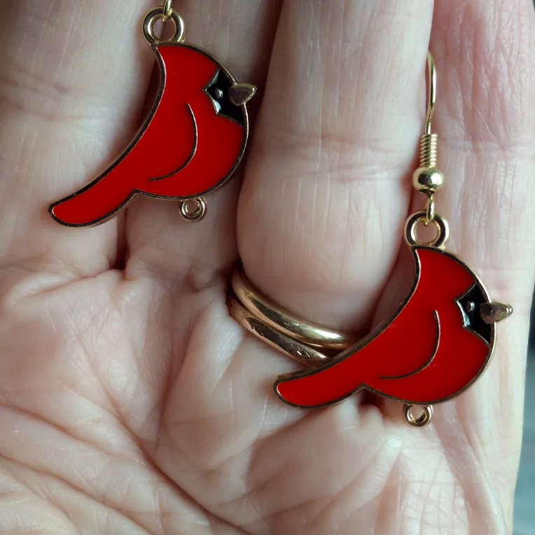 Cardinal Dangle Earrings thumbnail