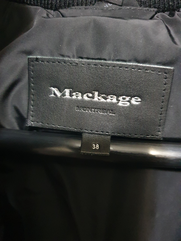 Mackage Black Down Parka - Size 38