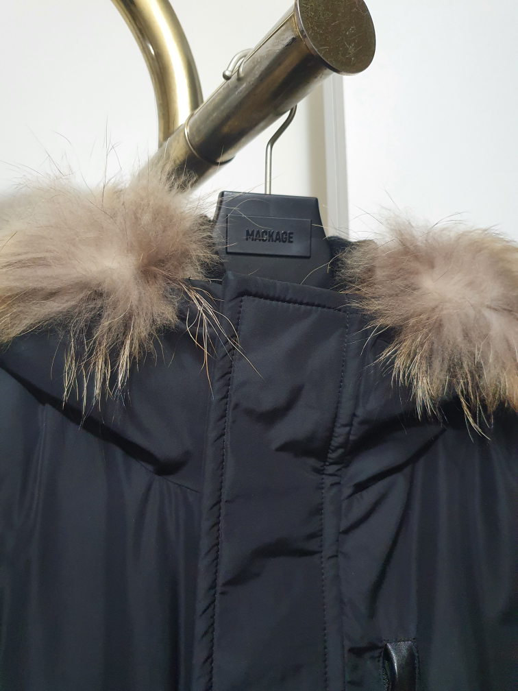 Mackage Black Down Parka - Size 38 - photo 2