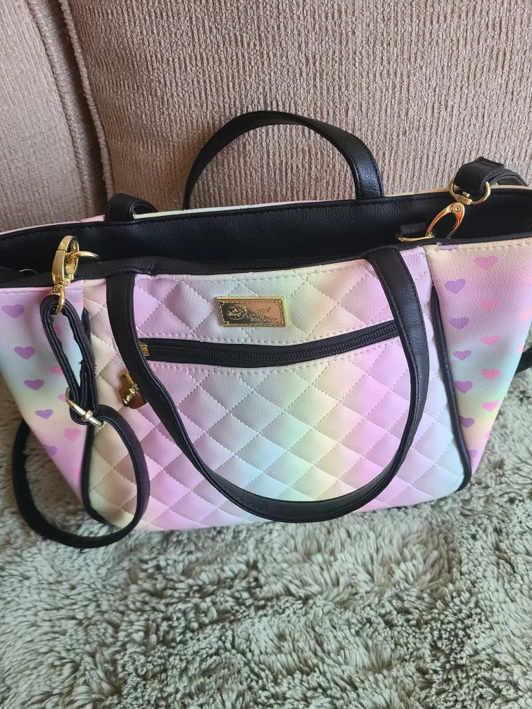 Betsey Johnson Quilted Heart Tote Bag thumbnail