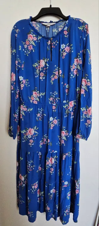 LOFT Blue Floral Dress - Size 10 thumbnail