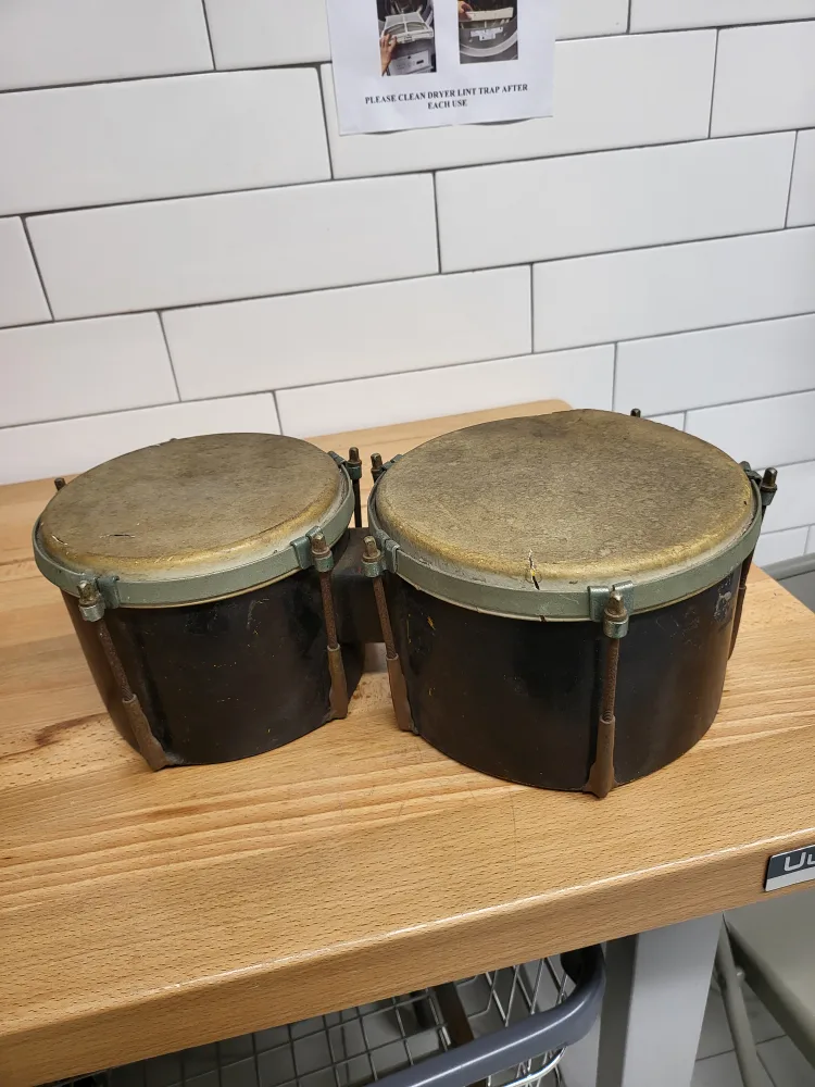 Pair of Vintage Bongo Drums thumbnail
