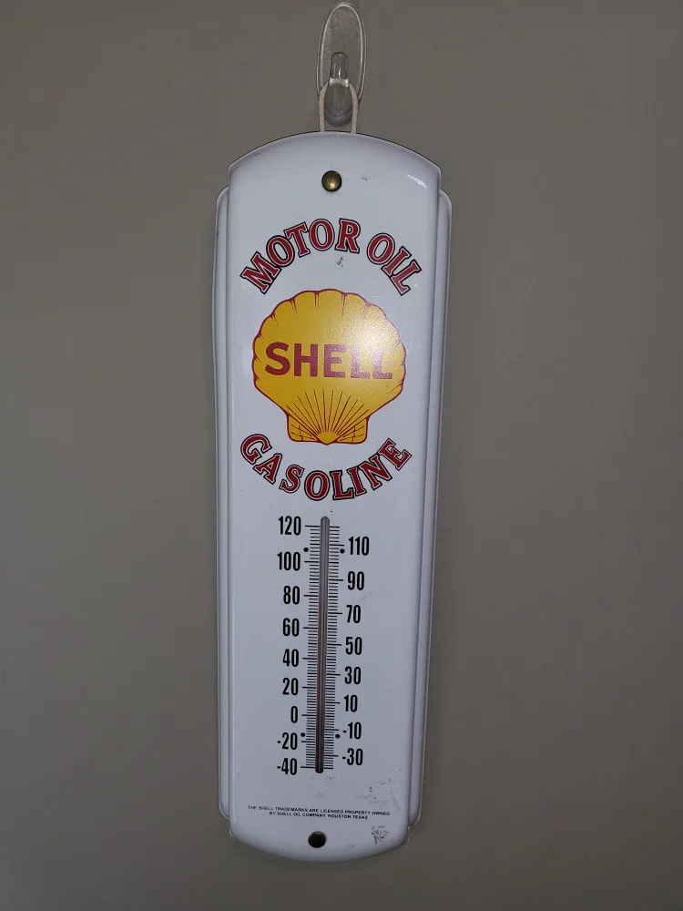 Vintage Shell Motor Oil Gasoline Thermometer image indicator(3)