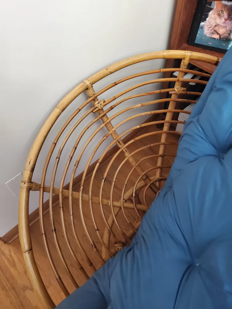 Papasan Chair with Blue Cushion image indicator(3)