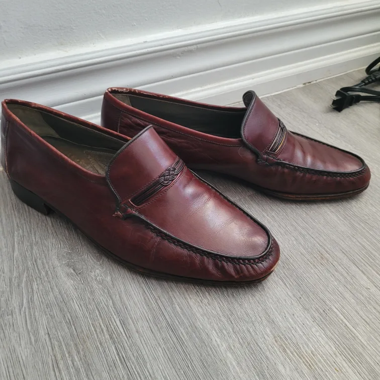 Bally Burgundy Leather Loafers image indicator(2)