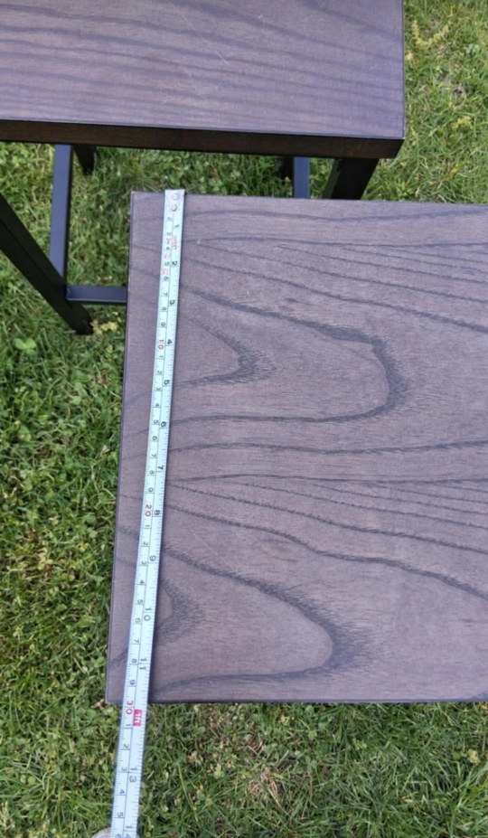 Two Brown & Black Side Tables - photo 4