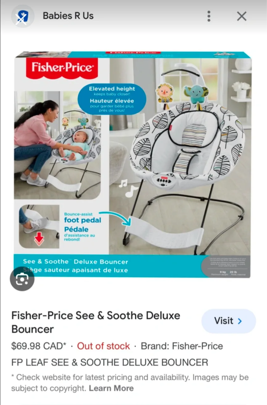 Fisher-Price See & Soothe Deluxe Bouncer image indicator(2)
