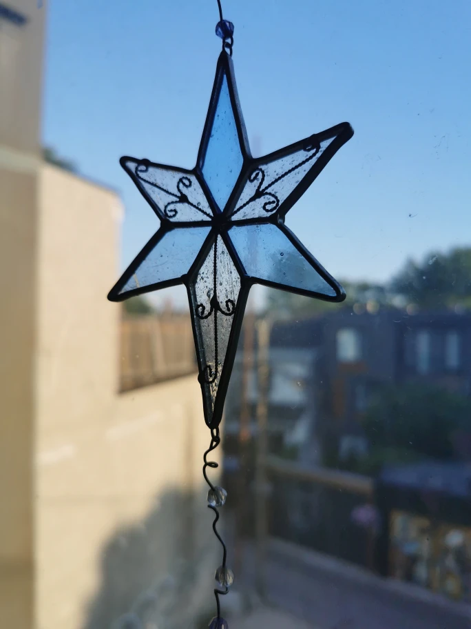Star Stained Glass Window Hanging - photo 2