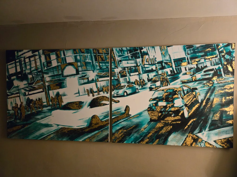 Oil Painting of Yonge and Dundas Toronto 2016 thumbnail