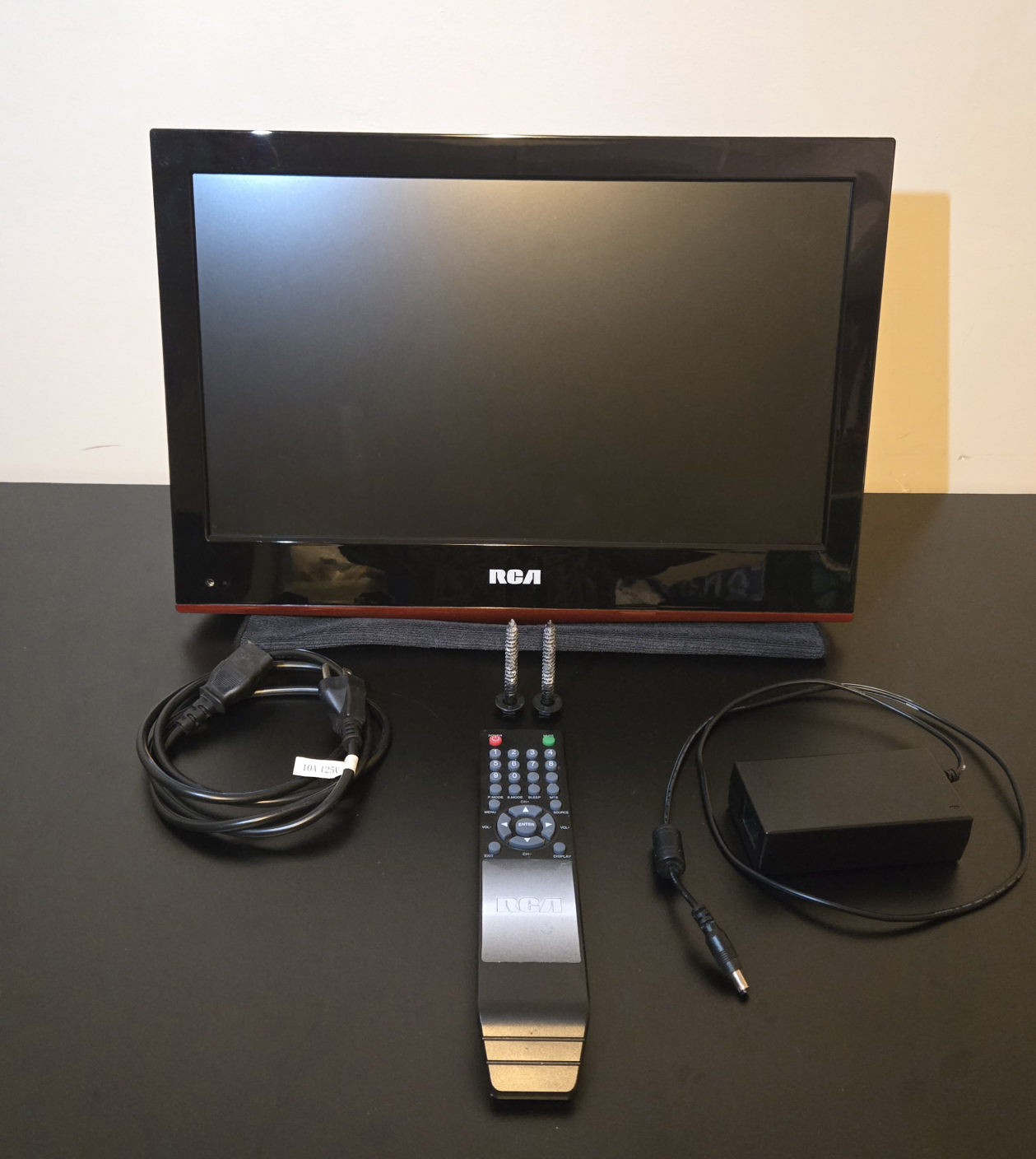 RCA 21" Wall-Mount TV + Remote + Power Adapter