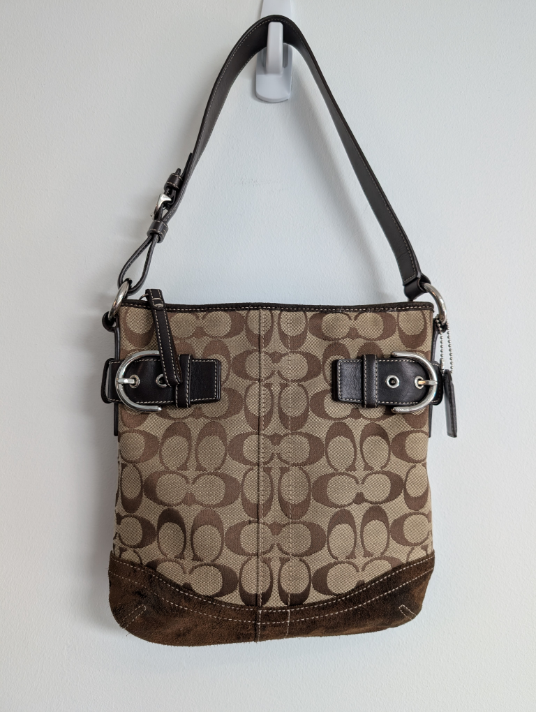 Coach Signature Canvas & Leather Hobo shoulder Bag - photo 2