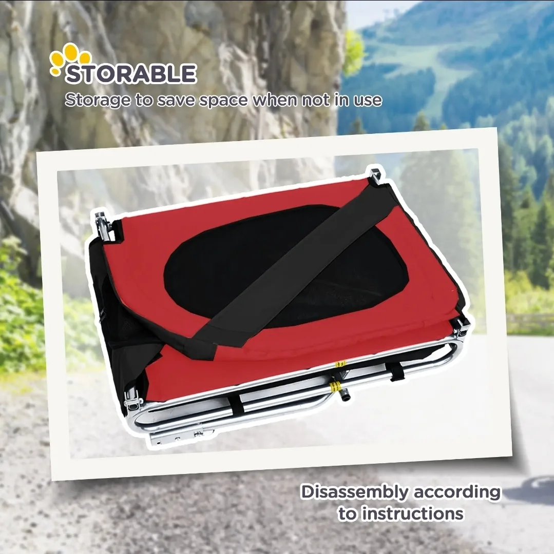 Dog Bicycle Trailer - Red & Black image indicator(4)