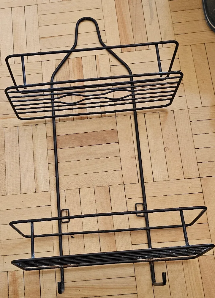 Black Metal Over-the-Shower Caddy thumbnail