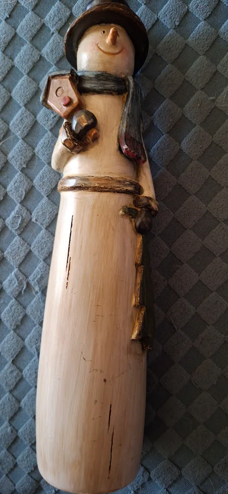 Snowman Figurine with Birdhouse thumbnail