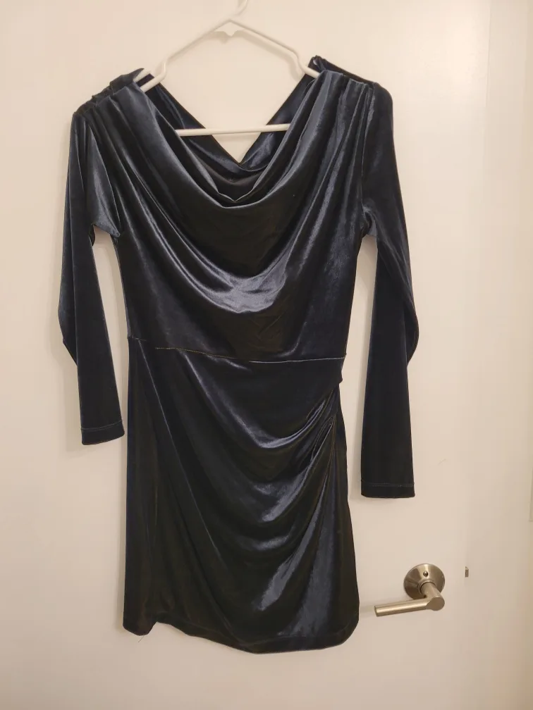 CLOSET SALE -Dynamite Velvet Off-Shoulder Dress, Size M thumbnail