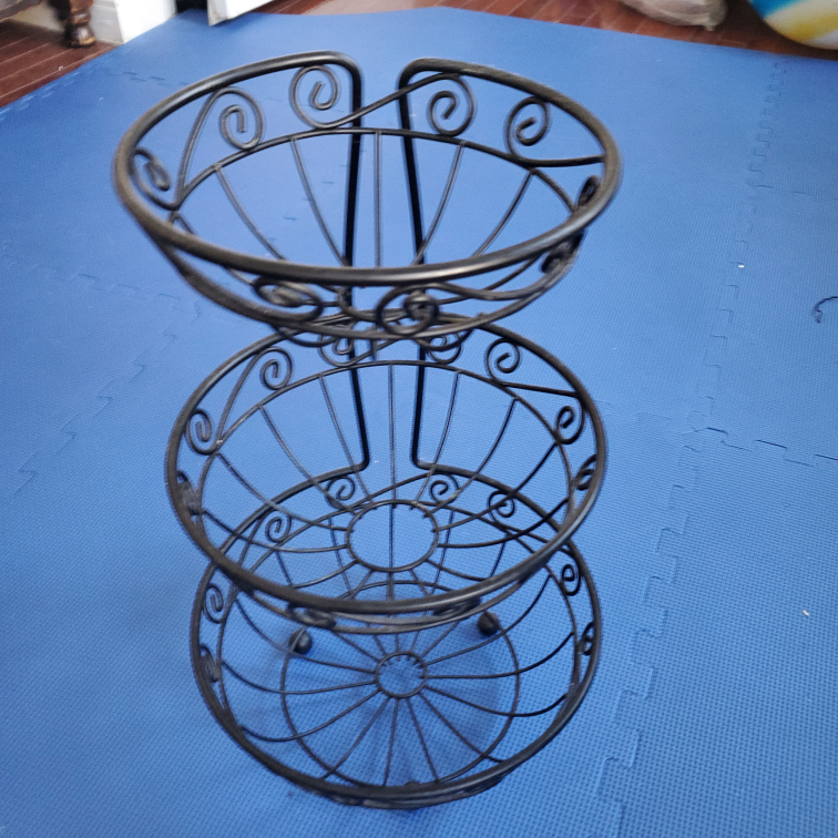 3-Tier Metal Fruit Basket Stand - photo 2